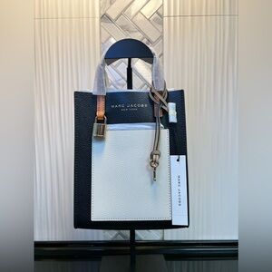 MARC JACOBS Tri-Color Leather MICRO Tote Handbag with Shoulder Strap